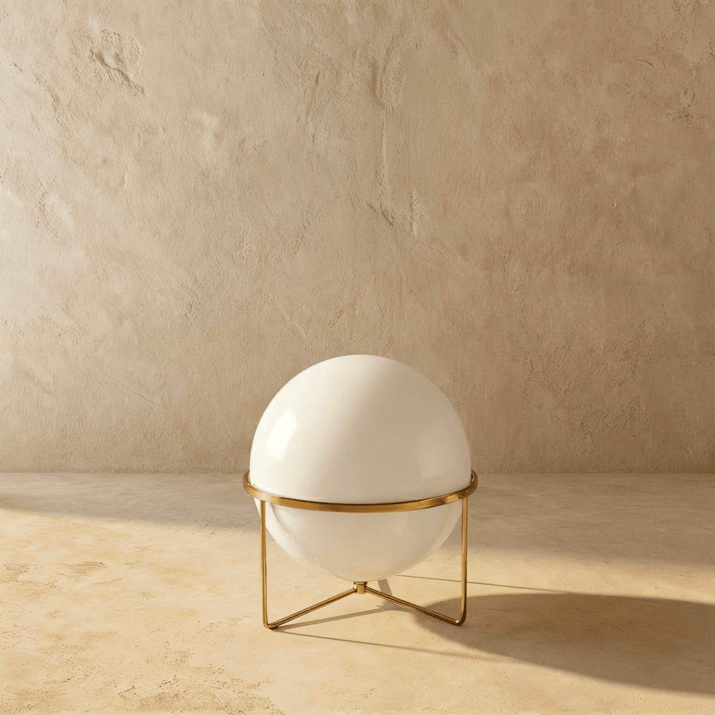 Lampadaire design à un étage finition blanche posé au sol