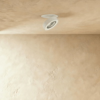 Spot encastrable orientable blanc replié à fleur de plafond