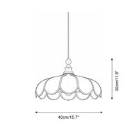Schéma des dimensions de la suspension, 40 cm de diamètre et 30 cm de hauteur