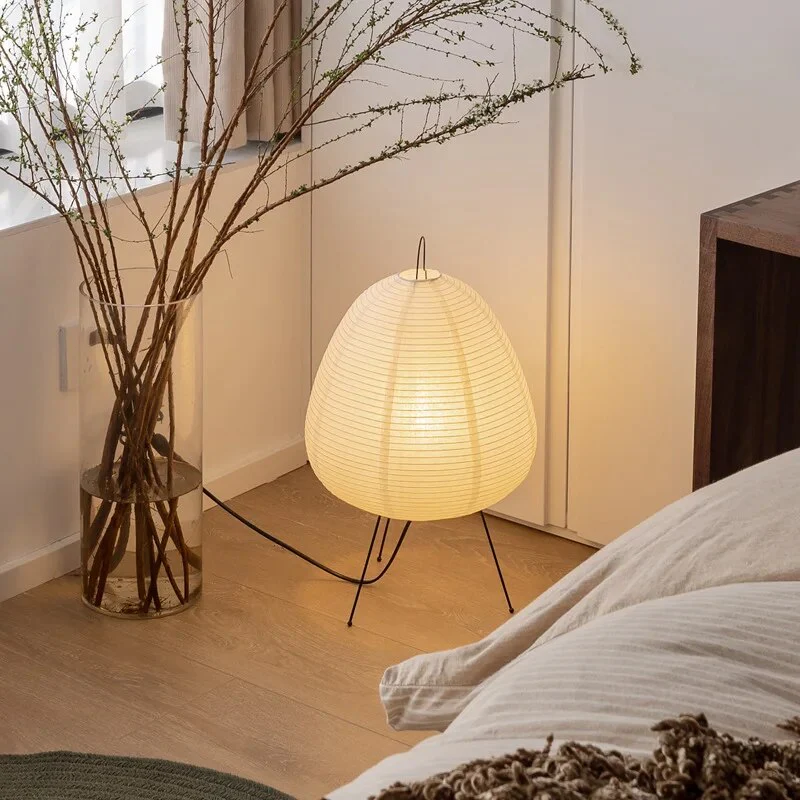 Lampe de chevet Japonaise en Papier Noguchi - section Image