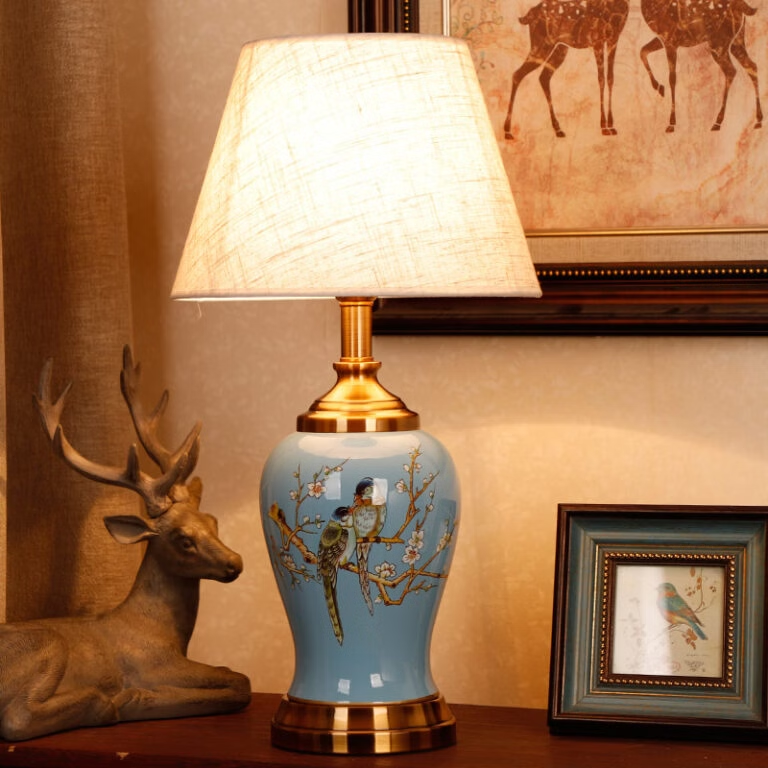 Lampe de Chevet Classique en Céramique style asiatique