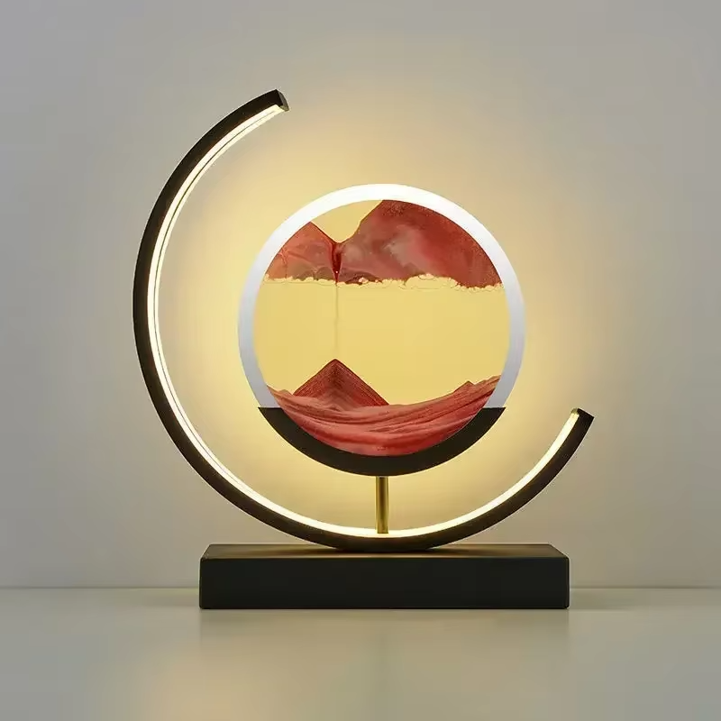 Lampe Sablier 3D Apaisante LED - Opale
