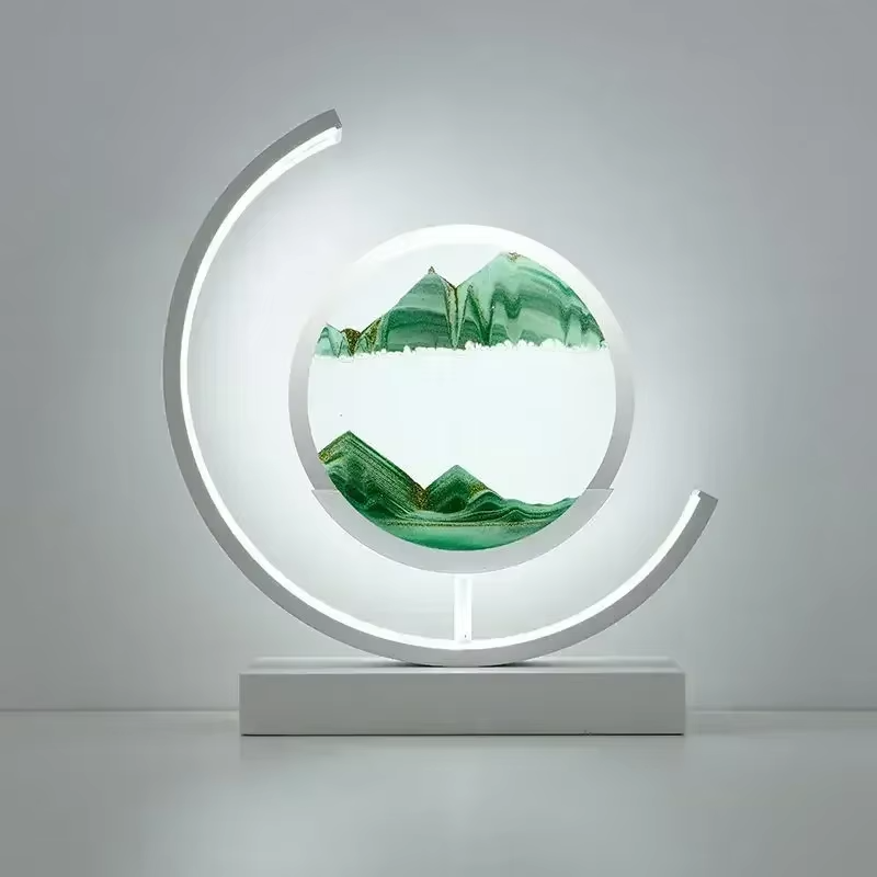 Lampe Sablier 3D Apaisante LED - Opale