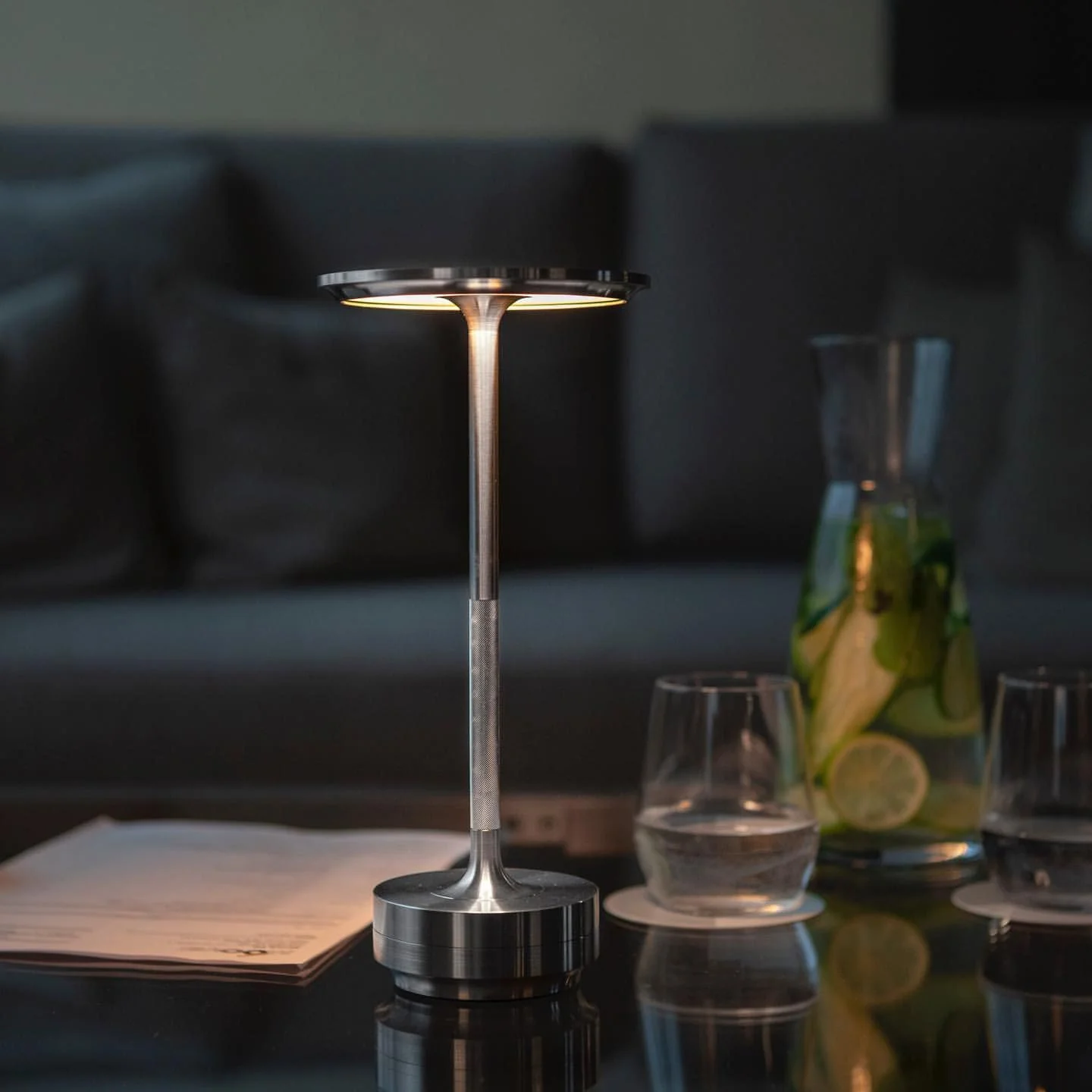 Lampe de chevet Sans fil Rechargeable et Tactile à LED - Opale