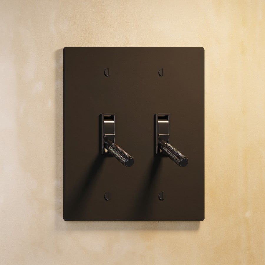 Interrupteur vintage a levier Noir Mat 2 postes
