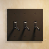 Interrupteur vintage a levier Noir Mat 3 postes