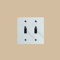 Interrupteur vintage a levier Blanc et Noir 2 postes