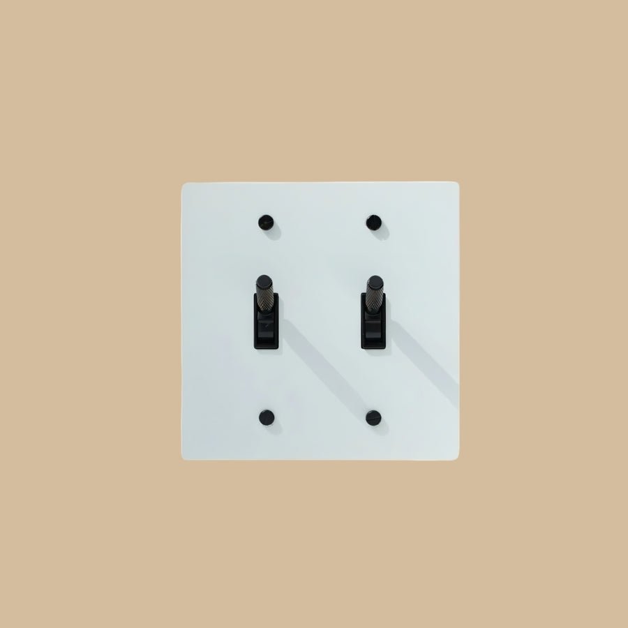 Interrupteur vintage a levier Blanc et Noir 2 postes