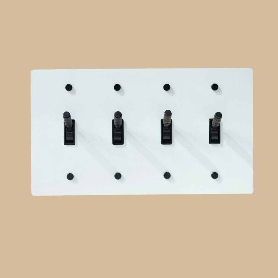 Interrupteur vintage a levier Blanc et Noir 4 postes