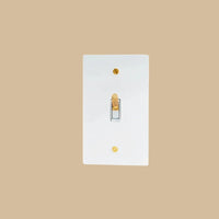 Interrupteur vintage a levier Blanc et Laiton 1 poste