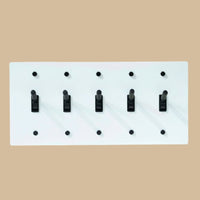 Interrupteur vintage a levier Blanc et Noir 5 postes