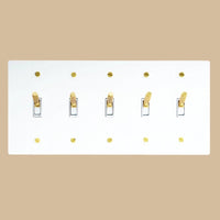Interrupteur vintage a levier Blanc et Laiton 5 postes