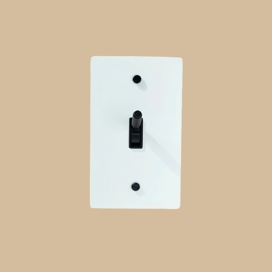 Interrupteur vintage a levier Blanc et Noir 1 poste