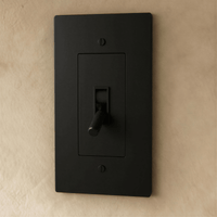 Interrupteur laiton à levier Noir Mat 1 poste