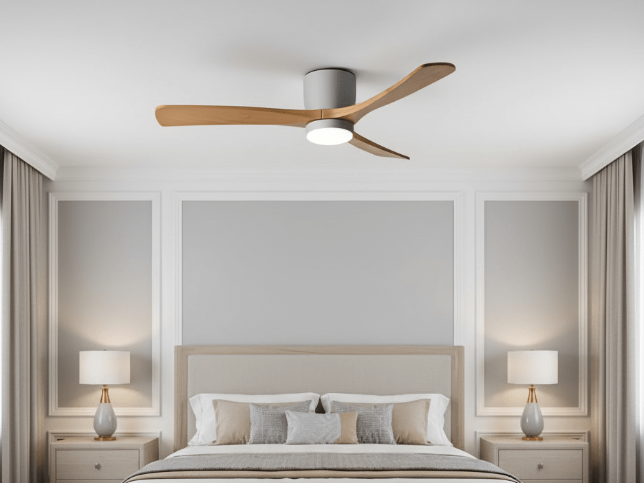 Ventilateur de Plafond en Bois avec Lumière - section 2 Image